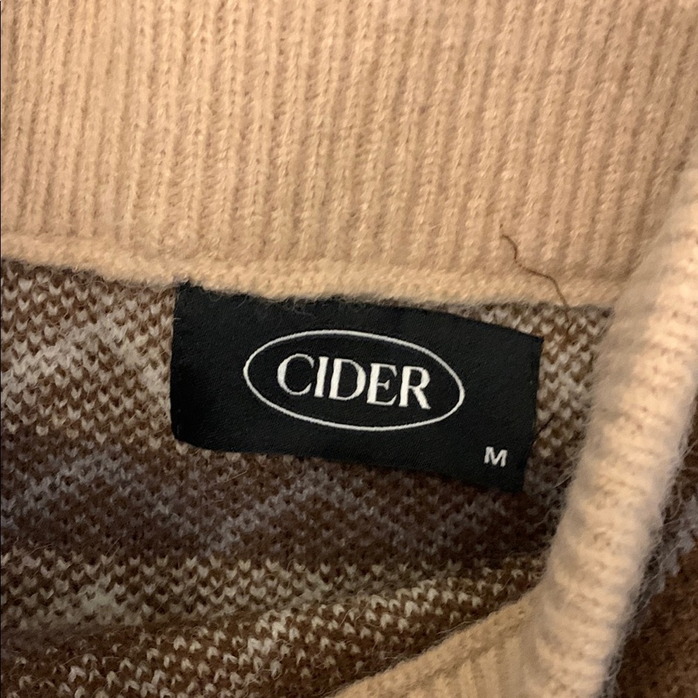 Cider Brown Tan Ribbed Ruffled Skirt - Picture 2 of 3